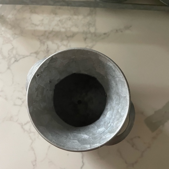 Galvanized Metal Milk Can Trio with Stand - Picture 4 of 13